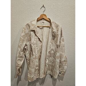 Smiley® x H&M. Shirt in patterned cotton twill with a collar. Sz Medium